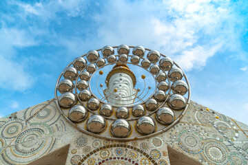 5 sitting buddha statues on Khao Kho hill the beautiful landmark and famous in Thailand...