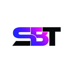 SBT letter monogram logo design vector