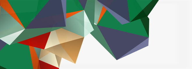 3d mosaic abstract backgrounds, low poly shape geometric design