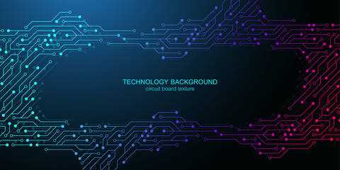 Computer motherboard vector background with circuit board electronic elements. Electronic texture for computer technology, engineering concept. Motherboard computer generated abstract illustration