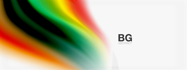 Abstract Background. Smooth flowing lines, blurred waves, rainbow color style stripes. Vector illustrations for covers, banners, flyers and posters and other