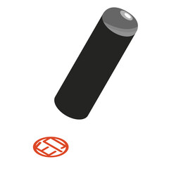 印鑑　アイソメトリック　イラスト