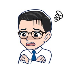 Young employee in a white shirt