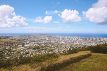 Tantalus lookout, City view of Honolulu, Oahu, Hawaii