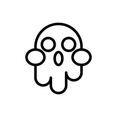 ghost icon in line style isolated on white background. EPS 10