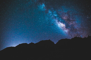 Starry Milky Way at Oahu, Hawaii