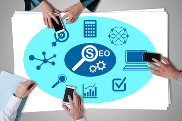 Seo concept placed on a desk