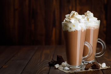 hot chocolate with whipped cream