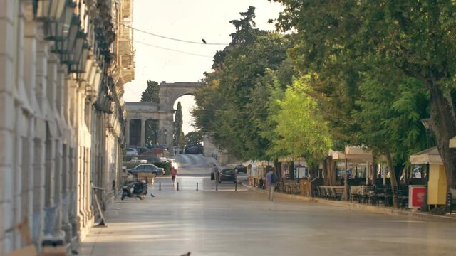 Landmarks of Corfu Island: Vlacherna Monastery, Greece.