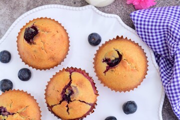 Homemade blueberry muffins 