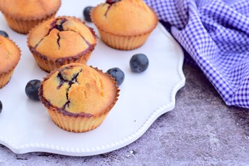 Homemade blueberry muffins 