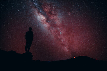 Fototapeta premium Starry Milky Way at Haleakala National Park, Maui, Hawaii