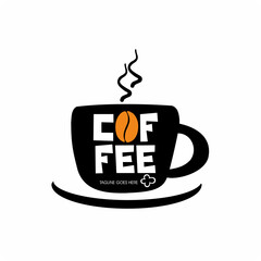Coffee shop logo design . Retro coffee emblem.