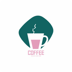 Coffee cup logo design , coffee shop labels.
