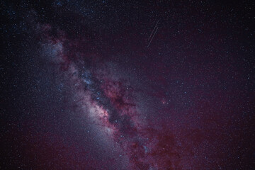 Fototapeta na wymiar Starry Milky Way at Haleakala National Park, Maui, Hawaii