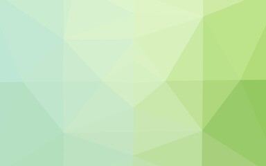 Light Green vector low poly cover.