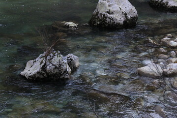 stone in the water