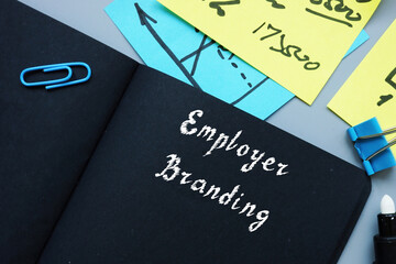 Business concept about Employer Branding with phrase on the page.