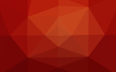Light Red vector shining triangular background.