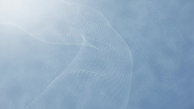 Abstract background with animation wire mesh waves waving of beautiful wave.seamless loop Animation. buisness, corporate, architecture presentations, Science And Technology
