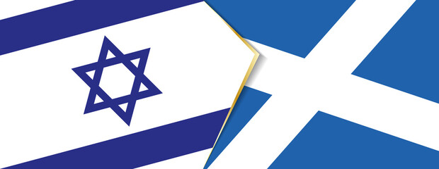 Israel and Scotland flags, two vector flags.