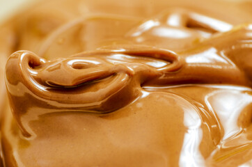Macro shot of Delicious Chocolate Spread Background