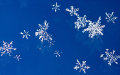 Xmas snowflakes background
