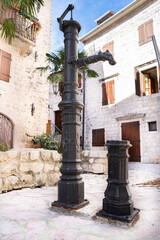 Old cast iron water pump in Kotor, Montenegro