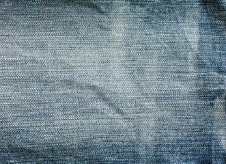 Blue jeans fabric. Empty denim background