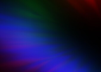 Dark Multicolor, Rainbow vector blurred shine abstract background.