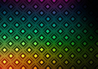 Dark Multicolor, Rainbow vector backdrop with lines, cubes.