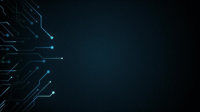Abstract Cyber Technology Chipset Motherboard Background Animation/ 4k animation of an abstract computer motherboard chipset technology background with glowing autofill reveal effect