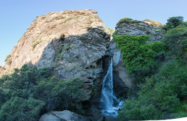 Waterfall in a river in Sierra Nevada