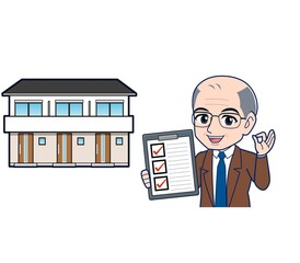 Elderly man in a brown jacket