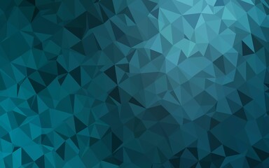 Dark BLUE vector low poly cover.