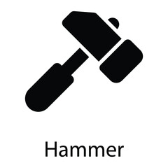 hammer vector icon illustration