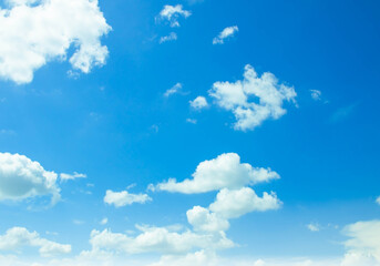 Fototapeta na wymiar Blue sky background and white clouds in the air.