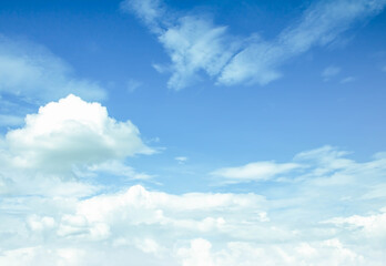 Blue sky background and white clouds in the air. - 386137355