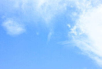 Naklejka na ściany i meble Sky background is vast with white clouds.