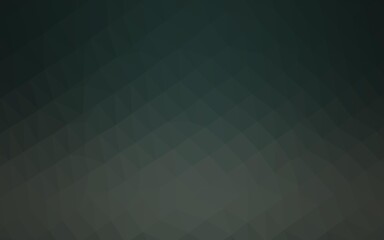 Dark Green vector abstract polygonal texture.
