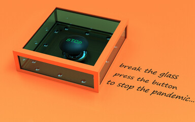 Stop button in armored box