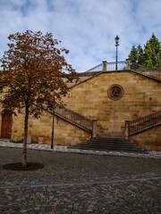 Autumn morning in Prague Old Town