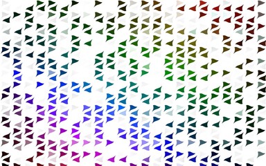 Light Multicolor, Rainbow vector background with triangles.