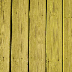 pale yellow green painted wood planks top view closeup, space for your text