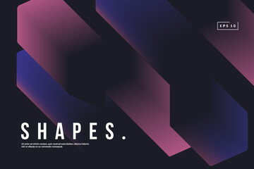 Trendy geometric background. Gradient shapes composition. Eps10 vector.