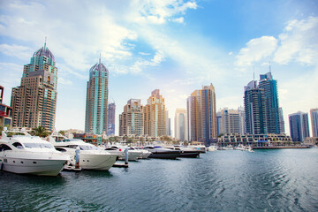 Fototapeta na wymiar boats for tourism in Dubai