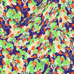 Seamless abstract colorful urban pattern