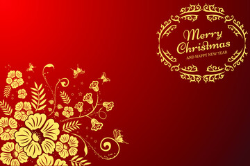 Vector illustration. Merry Chistmas greeting card. Christmas vector banner design.