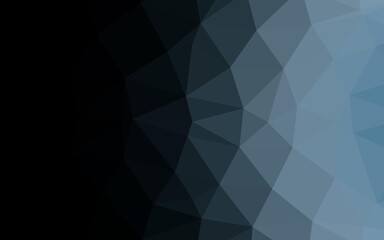 Dark BLUE vector shining triangular background.