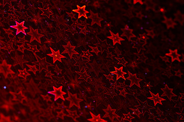 red holographic stars abstract patterned background